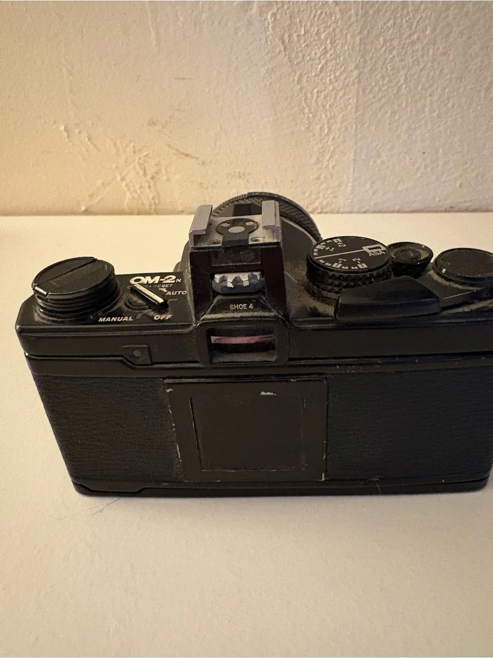 Olympus Black SLR Film Camera with 50mm Zuiko Lens